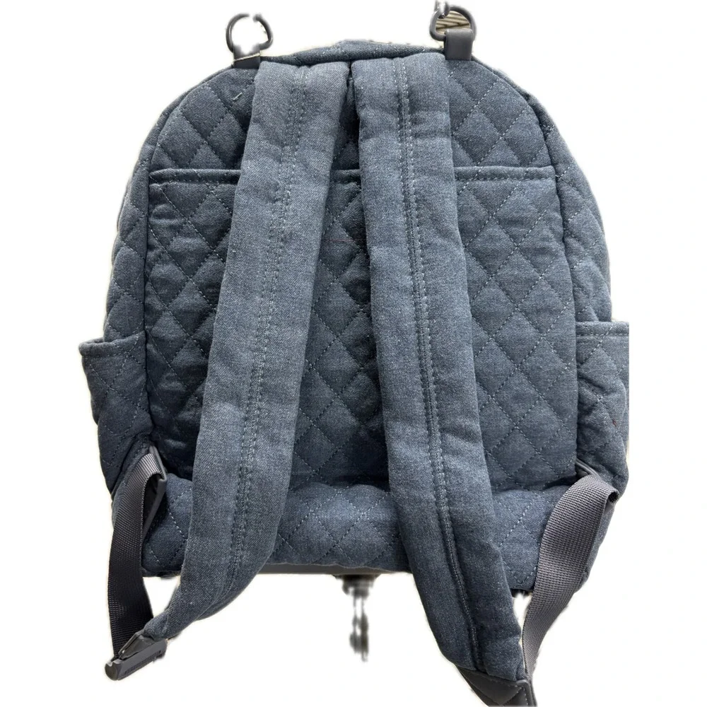 HeartLove by Charo‎ Quilted Denim Backpack Blue Upcycled Eco Friendly New